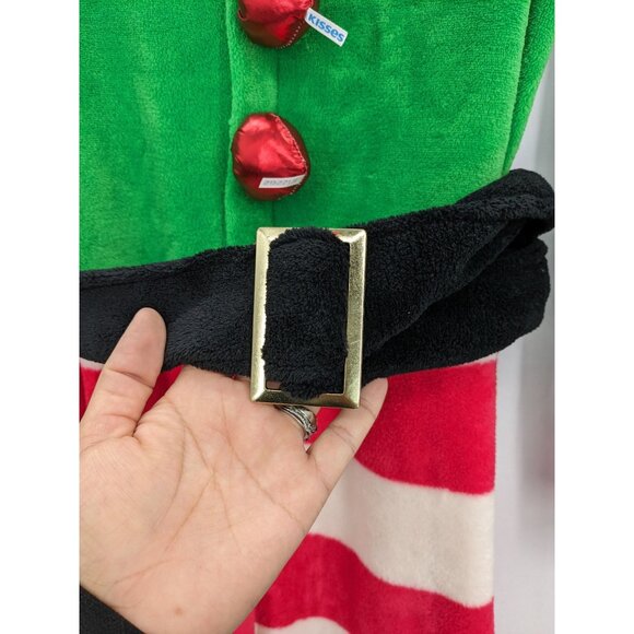 Hersheys Kisses Elf Christmas Jumpsuit Women Size M Holiday Festive Cozy Costume - Picture 8 of 16